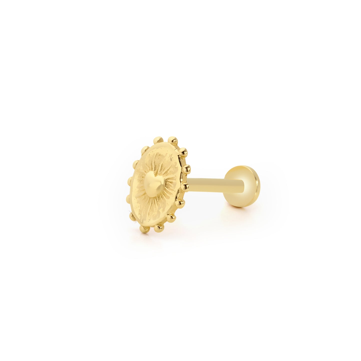 14 Ayar Altın Piercing - Antik Kalp