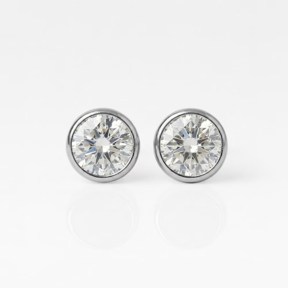 Cerrahi Çelik Kulak Delme Küpesi - Birthstone Crystal Alerji Yapmayan (Çift)