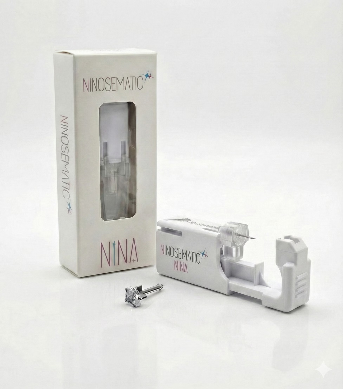 Ninosematic Tek Kullanımlık Burun Delme Kiti - Birthstar Crystal Studs