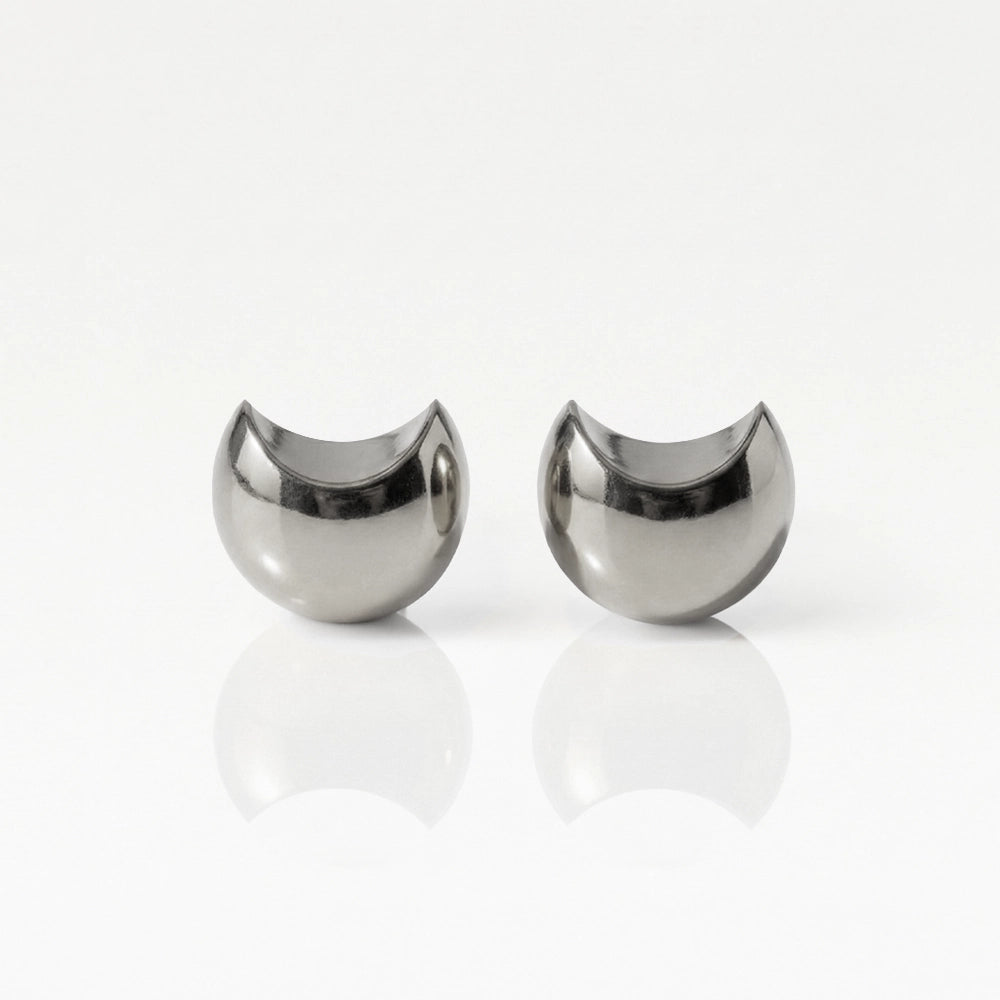 Surgical Steel Ear Piercing Studs - Shape Crescent Moon Hypoallergenic
