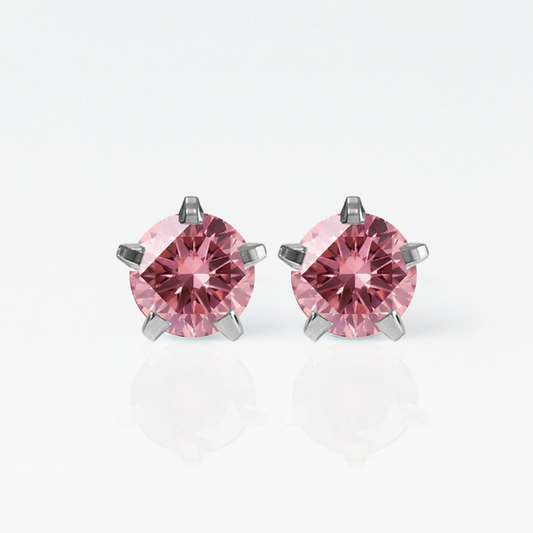 Cerrahi Çelik Kulak Delme Küpesi - Birthstar Rose Alerji Yapmayan (Çift)