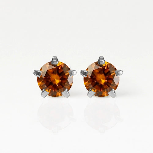 Серьги для прокалывания ушей из хирургической стали — Birthstar Topaz гипоаллергенные (пара)