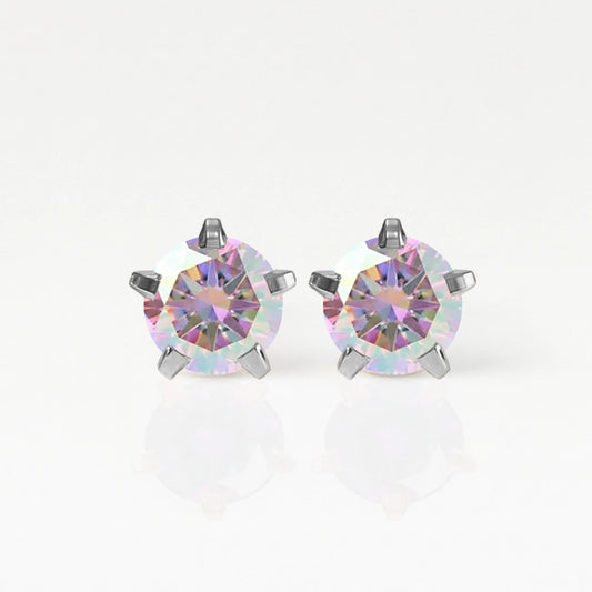 Cerrahi Çelik Kulak Delme Küpesi - Birthstar Rock Crystal, Alerji Yapmayan 