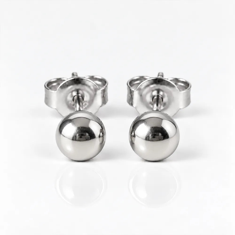 Surgical Steel Ear Piercing Studs - Ball Shape Hypoallergenic