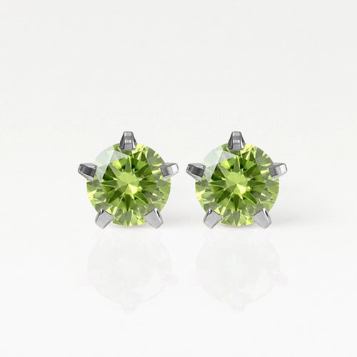Серьги для прокола ушей из хирургической стали - Birthstar Peridot Гипоаллергенный (пар)