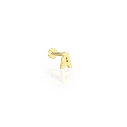 14K Gold Piercing - Initial A