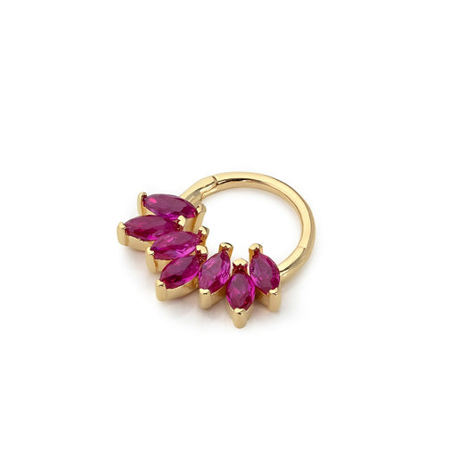 14K Gold Piercing - Phoenix Feather