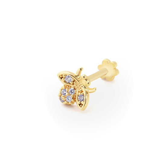 14K Gold Piercing - Honey Bee