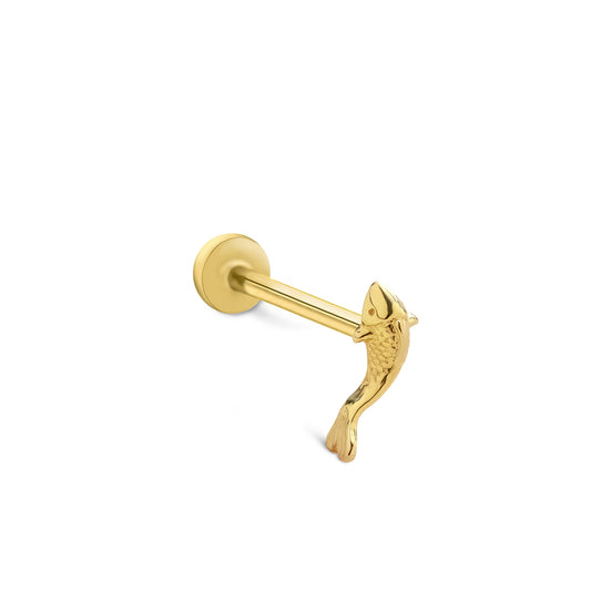 14K Gold Piercing - Fish