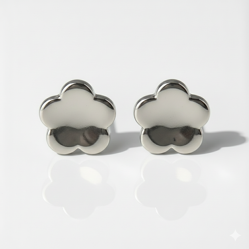 Cerrahi Çelik Kulak Delme Küpesi - Shape Flower Alerji Yapmayan (Çift)