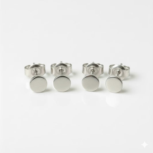 Cerrahi Çelik Kulak Delme Küpesi - Shape Full Moon Alerji Yapmayan (Çift)