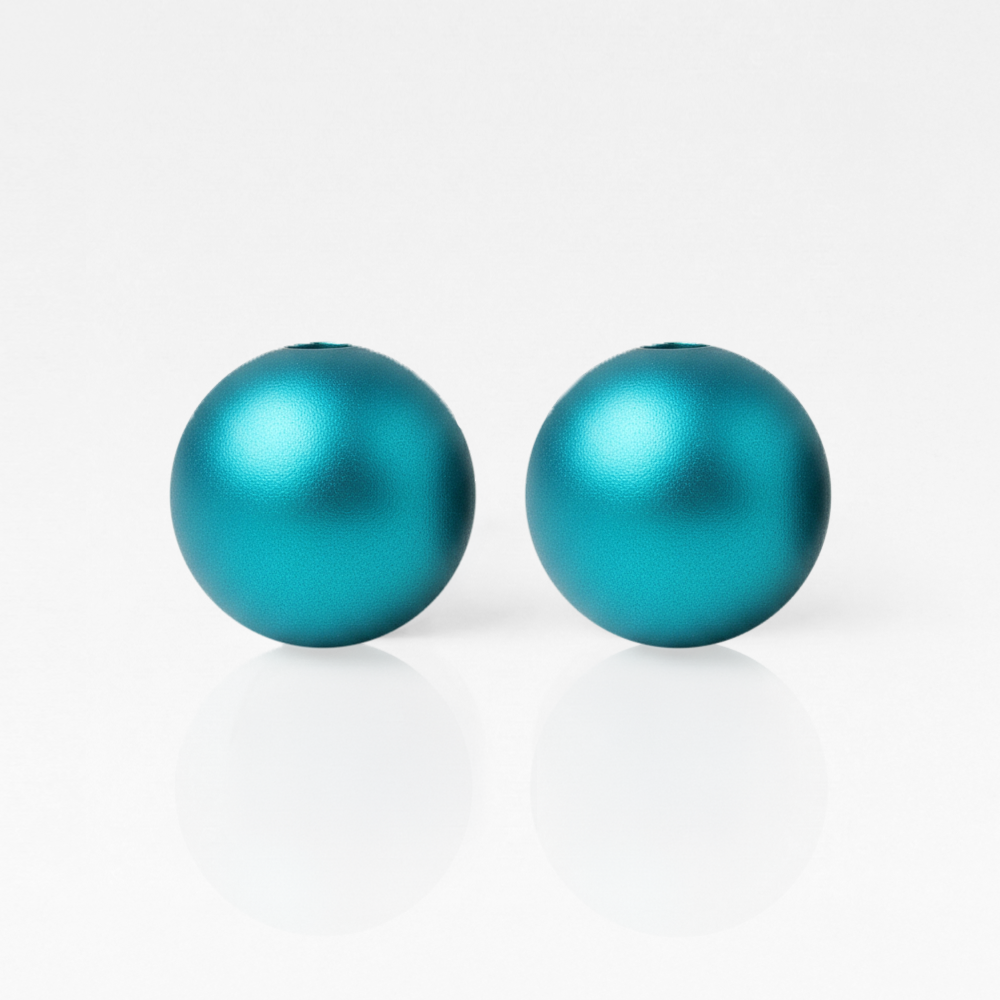 Cerrahi Çelik Kulak Delme Küpesi - Pearl Turquoise Alerji Yapmayan (Çift)