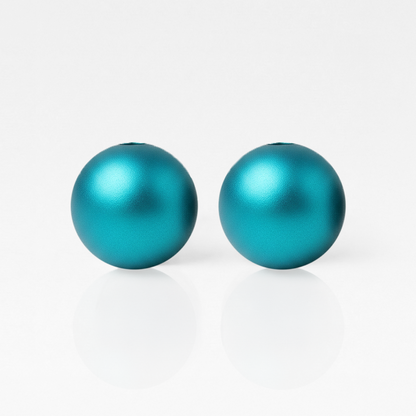 Cerrahi Çelik Kulak Delme Küpesi - Pearl Turquoise Alerji Yapmayan (Çift)