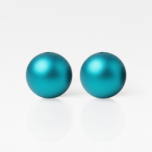 Cerrahi Çelik Kulak Delme Küpesi - Pearl Turquoise Alerji Yapmayan (Çift)