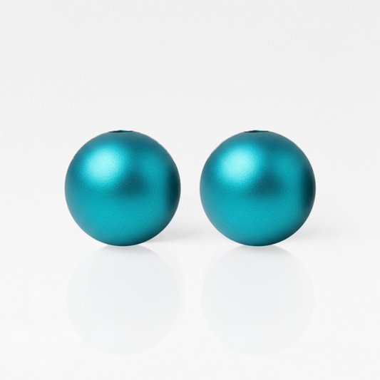 Cerrahi Çelik Kulak Delme Küpesi - Pearl Turquoise Alerji Yapmayan (Çift)