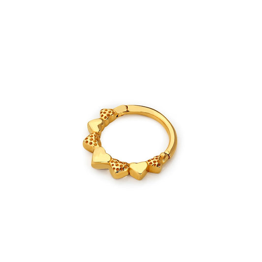 14K Gold Piercing - Lyrical Heart