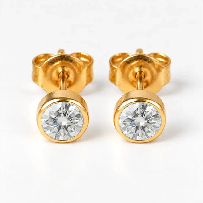 Gold Plated Surgical Steel Piercing Studs- Birthstone Crystal Hypoallergenic