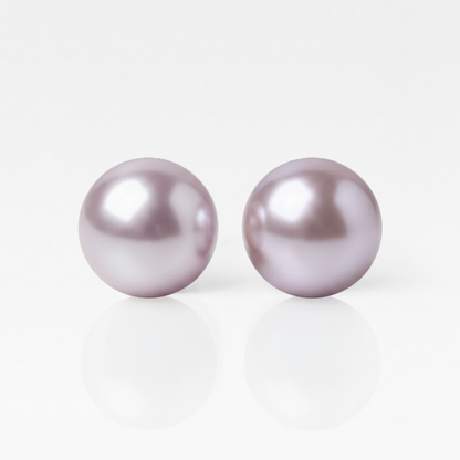 Cerrahi Çelik Kulak Delme Küpesi - Pearl Lavender Alerji Yapmayan (Çift)