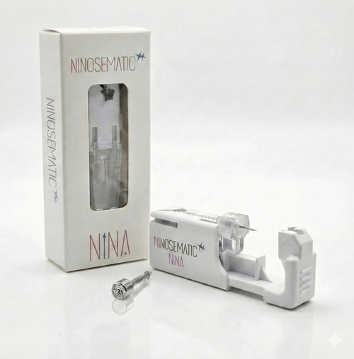 Ninosematic Tek Kullanımlık Burun Delme Kiti - Birthstone Crystal Studs