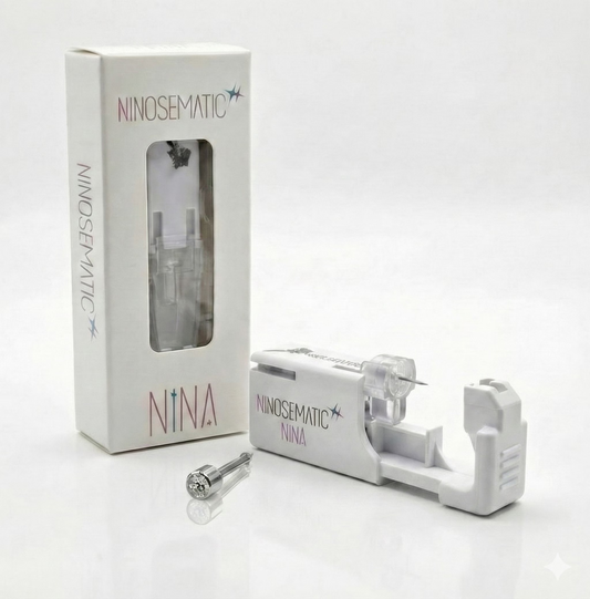 Ninosematic Tek Kullanımlık Burun Delme Kiti - Birthstone Crystal Studs