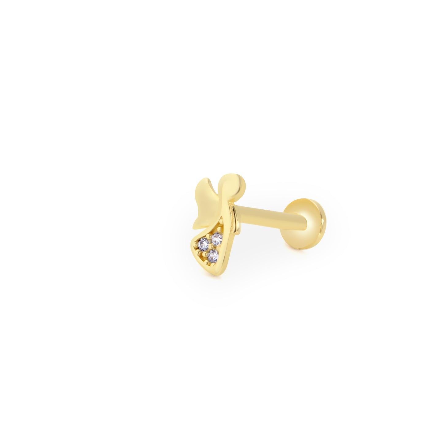 14 Ayar Altın Piercing - Taşlı Melek