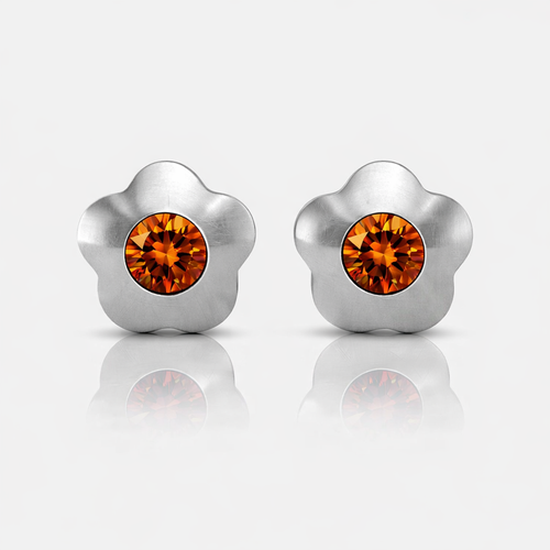 Cerrahi Çelik Kulak Delme Küpesi - Flowerlite Topaz Alerji Yapmayan (Çift)