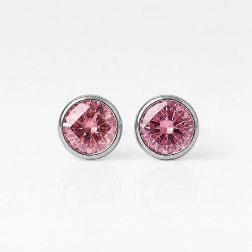 Серьги для прокола ушей из хирургической стали - Birthstone Rose Гипоаллергенный (пара)
