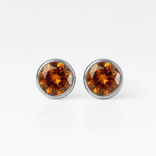Cerrahi Çelik Kulak Delme Küpeleri -Birthstone Topaz Alerji Yapmayan (Çift)