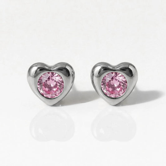 Серьги для прокалывания ушей из хирургической стали — Heartlite Rose гипоаллергенные (пара)