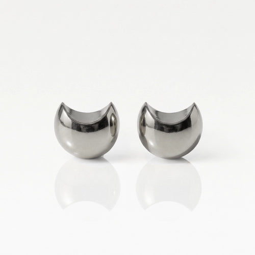 Surgical Steel Ear Piercing Studs - Shape Crescent Moon Hypoallergenic