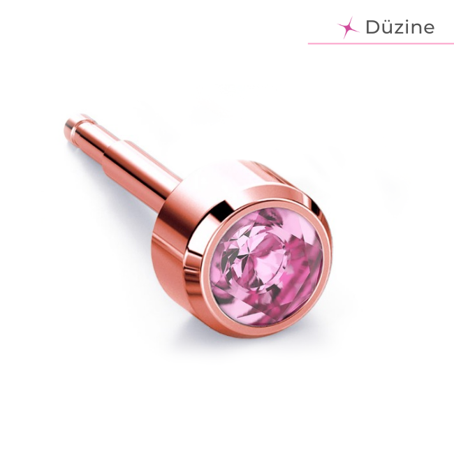  - Kulak Delme Küpesi Rose Light Rose 