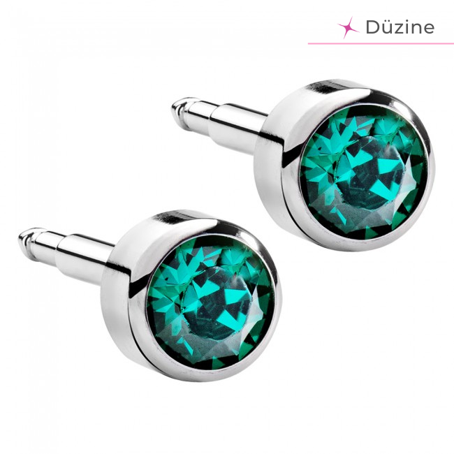 Kulak Delme Küpesi White Emerald Birthstone