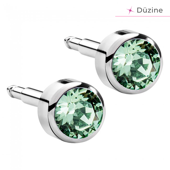 - Kulak Delme Küpesi White Peridot 12'li Set  - Kulak Delme Küpesi White Peridot 12'li Set