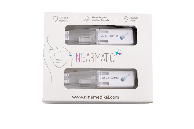  - Niearmatic Medical Plastik Birthstar Aquamarine Regular Kulak Delme Küpesi 4mm