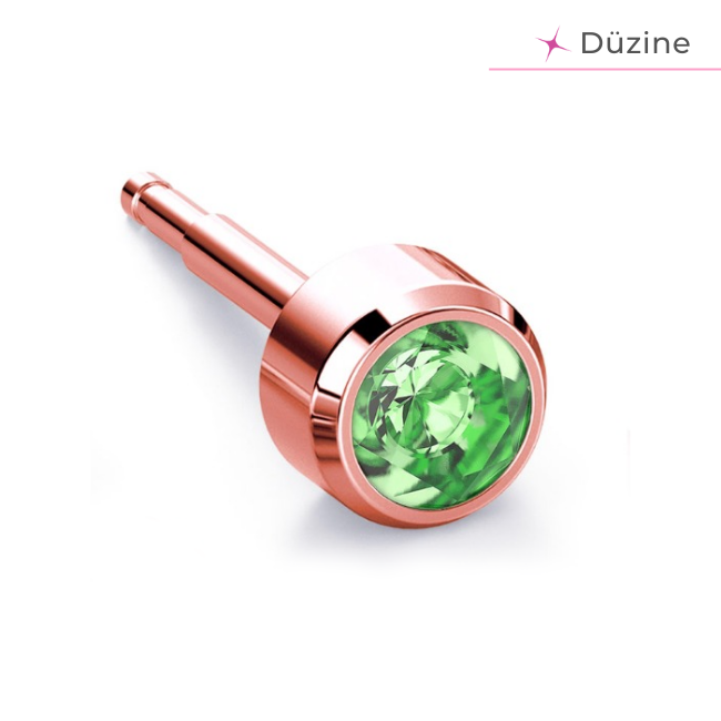 Rose Peridot Kulak Delme Küpesi