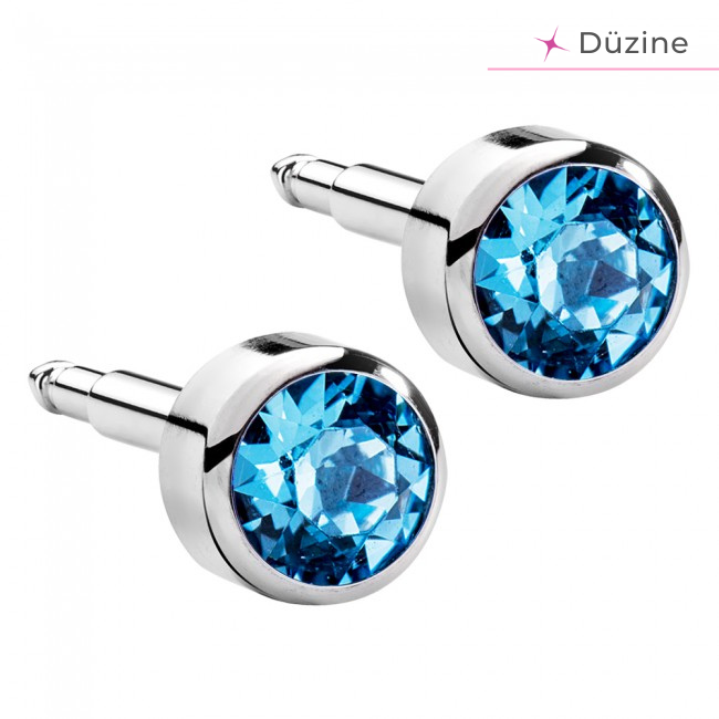 White Aquamarine Kulak Delme Küpesi