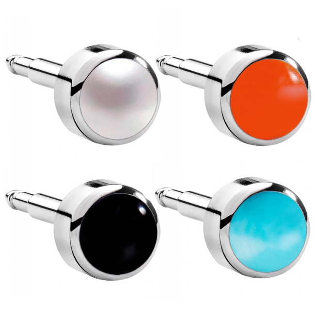  - Kulak Delme Küpesi – White İncili Assorted | Hipoalerjenik, Steril