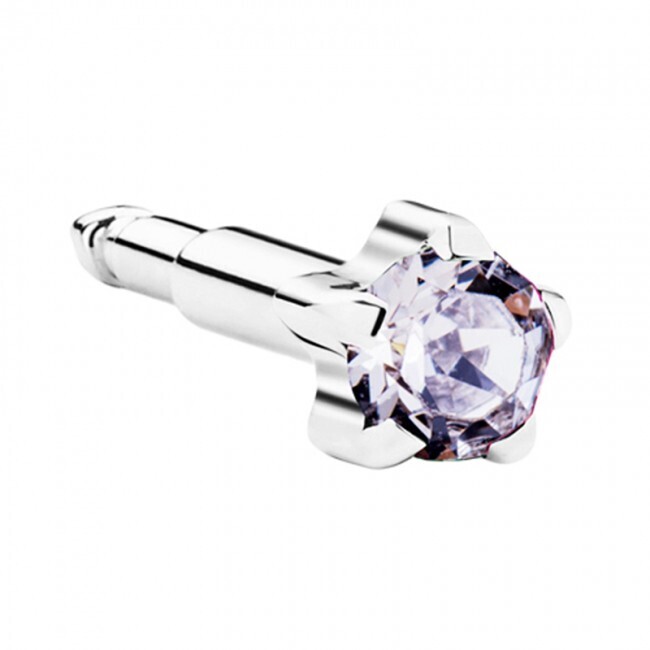  - Burun Piercing, White Nose Birthstar, Yıldız Şekilli – 12'li Set |Hipoalerjenik, Cerrahi Paslanmaz Çelik