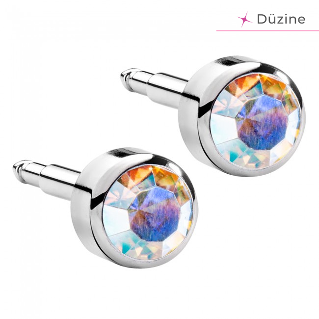 - Kulak Delme Küpesi White Rock Crystal  - Kulak Delme Küpesi White Rock Crystal